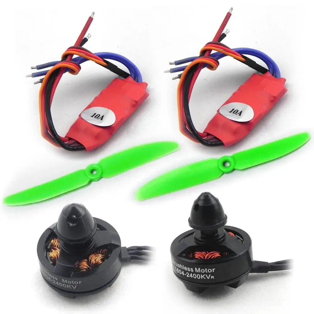 Бесщеточный двигатель 1804 2400KV CCW CW + 2x 10A Simonk ESC 1 пара пропеллеров 5030 для