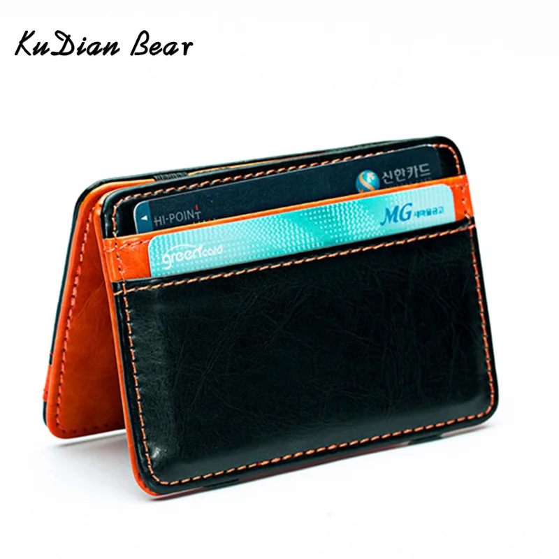 KUDIAN BEAR корейский волшебный кошелек с зажимом для денег кожаный мужской