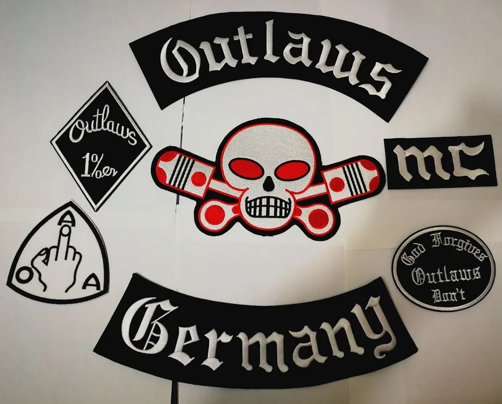 Нашивки Outlaw вышивка череп