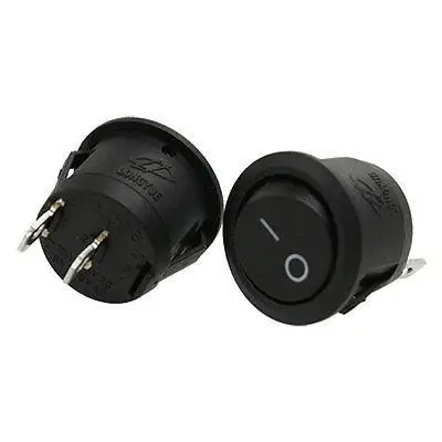 AC 6A/250 V 10A/125 ВКЛ ВЫКЛ I/O SPST 2 кнопки Pin в Круглый перекидной Клавишный Выключатель 10