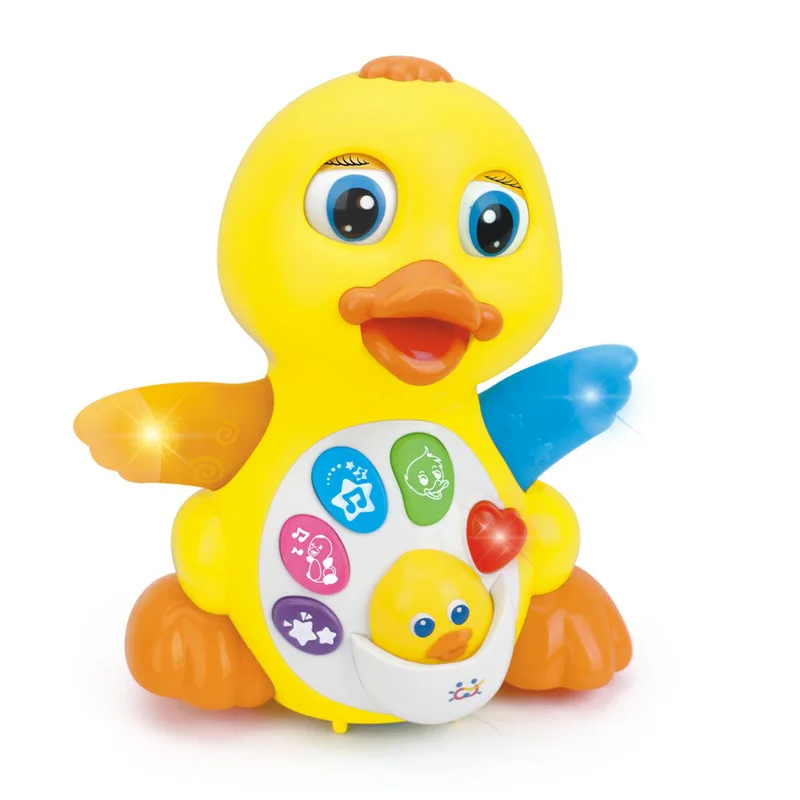 Игрушки для маленьких детей EQ хлопать желтая утка младенческой Brinquedos Bebe