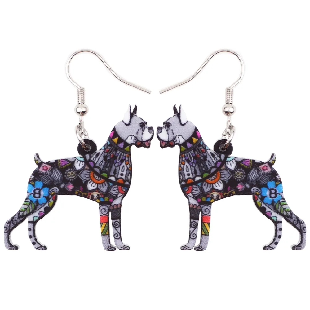 Оригинальные акриловые висячие серьги WEVENI с милыми боксерами и собаками длинные