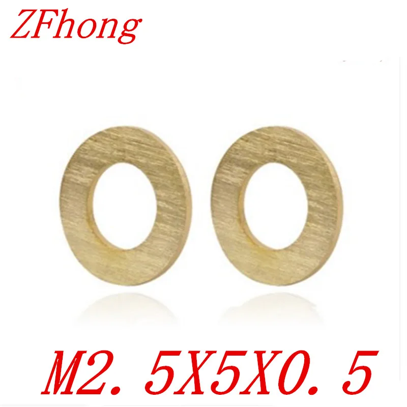 

500PCS M2.5 2.5mm m2.5 x 5mm brass flat washer gasket