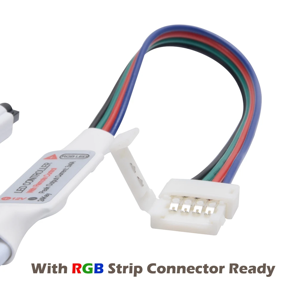 DC12V мини RGB LED контроллер 24 ключа ИК инфракрасный беспроводной пульт
