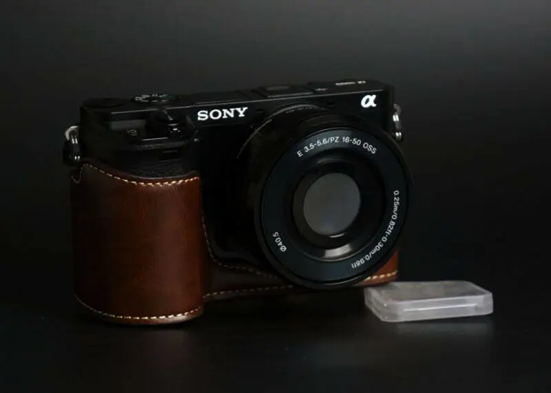 Чехол из искусственной кожи для камеры Sony Alpha A6400 w/ 16-50mm lens | Электроника