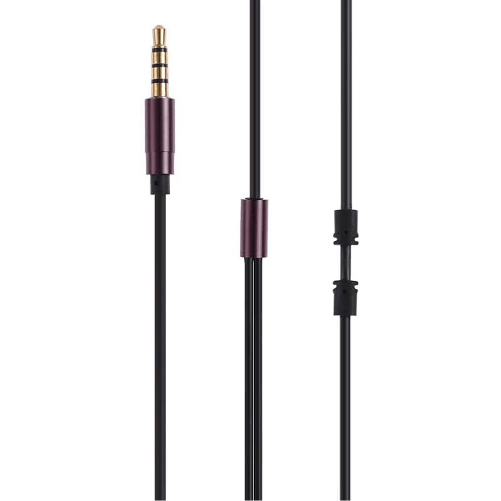 

2019 New 1.25m Male 3.5mm Jack 4-pole Audio Earphones Cable Wire for DIY Replacement