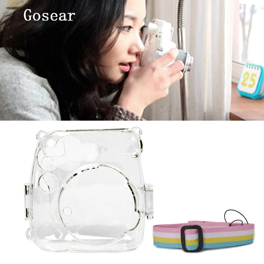 Защитный чехол Gosear с плечевым ремнем для Fuji Fujifilm Instax Camera Mini 9 8 Instant coque fundas capa|Чехлы