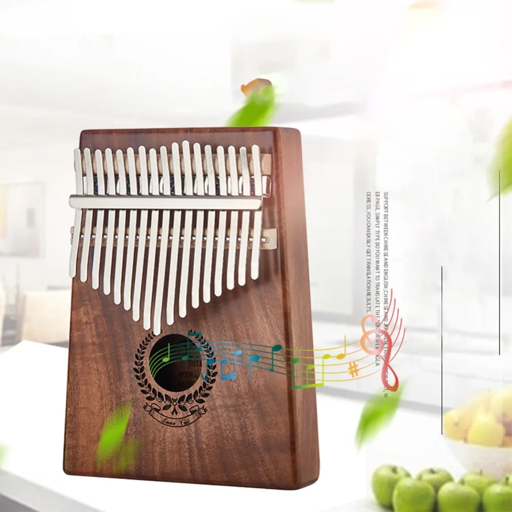 Калимба 17 клавишный калимба большой палец фортепиано мбира инструмент Акация