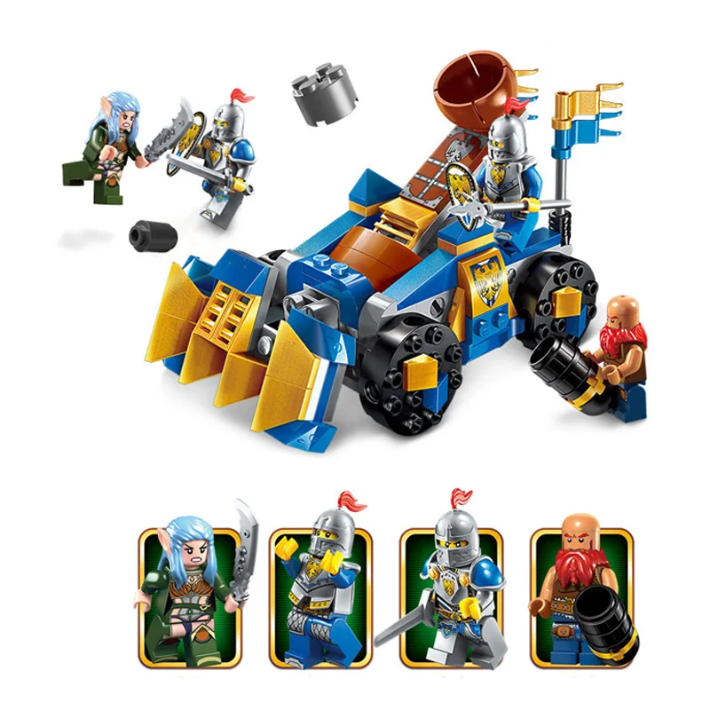 Игрушечные строительные блоки 152 шт. развивающие для детей подарки рыцарь замок