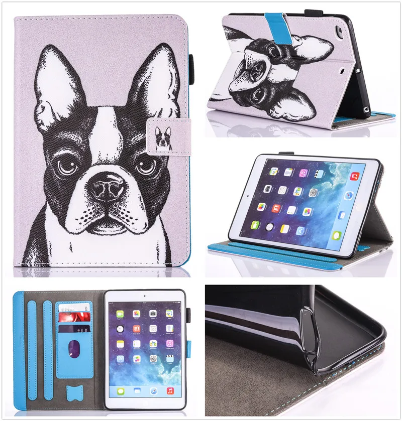Fashion Cartoon Silicone Leather mini 4 Case For Apple iPad Mini 1 2 3 Smart Cover Funda Owl Dog Cat Pattern Stand Shell | Компьютеры и