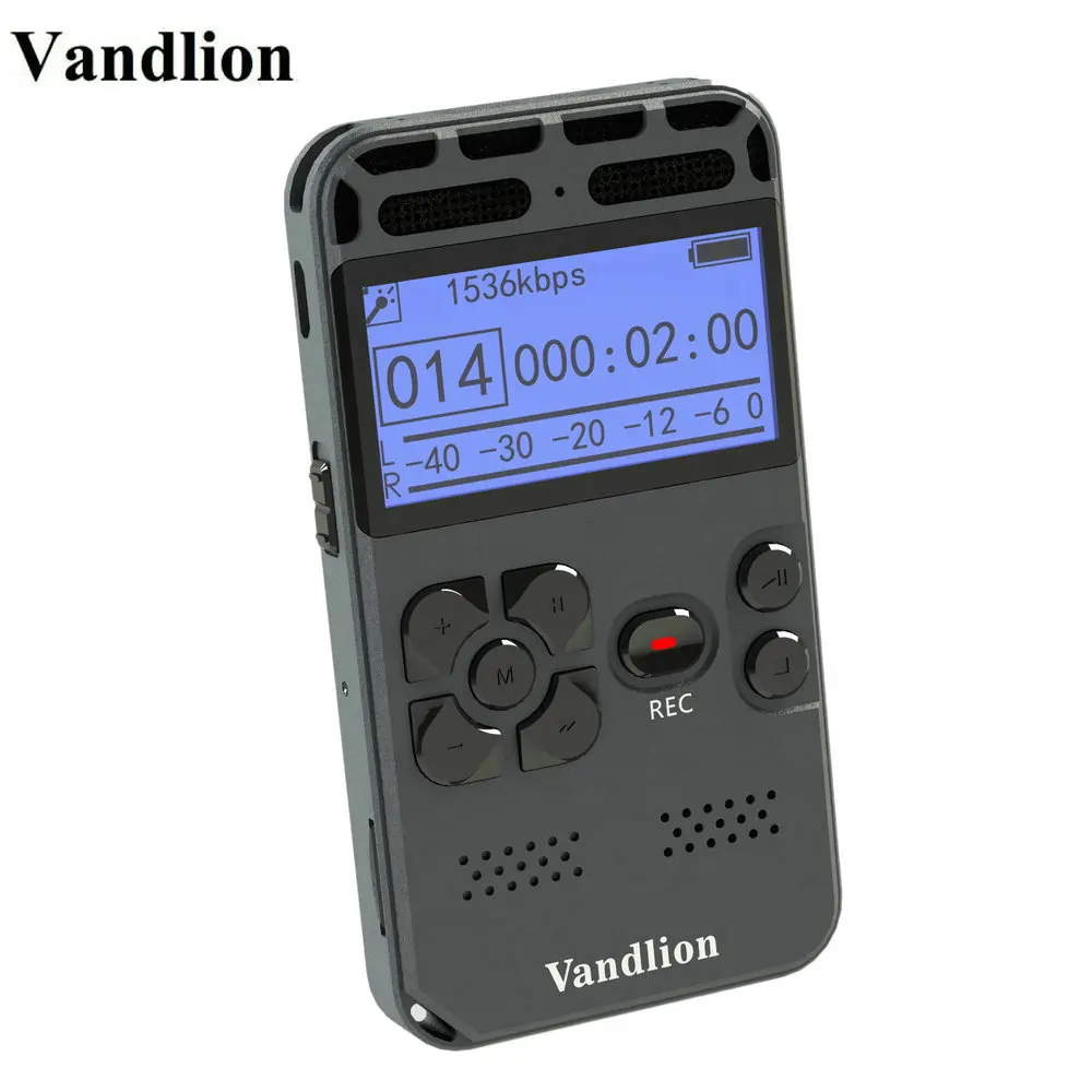 Vandlion Цифровой диктофон аудио запись Диктофон MP3 светодиодный дисплей Голосовая активация 8 Гб 16 Гб памяти шумоподавление V35