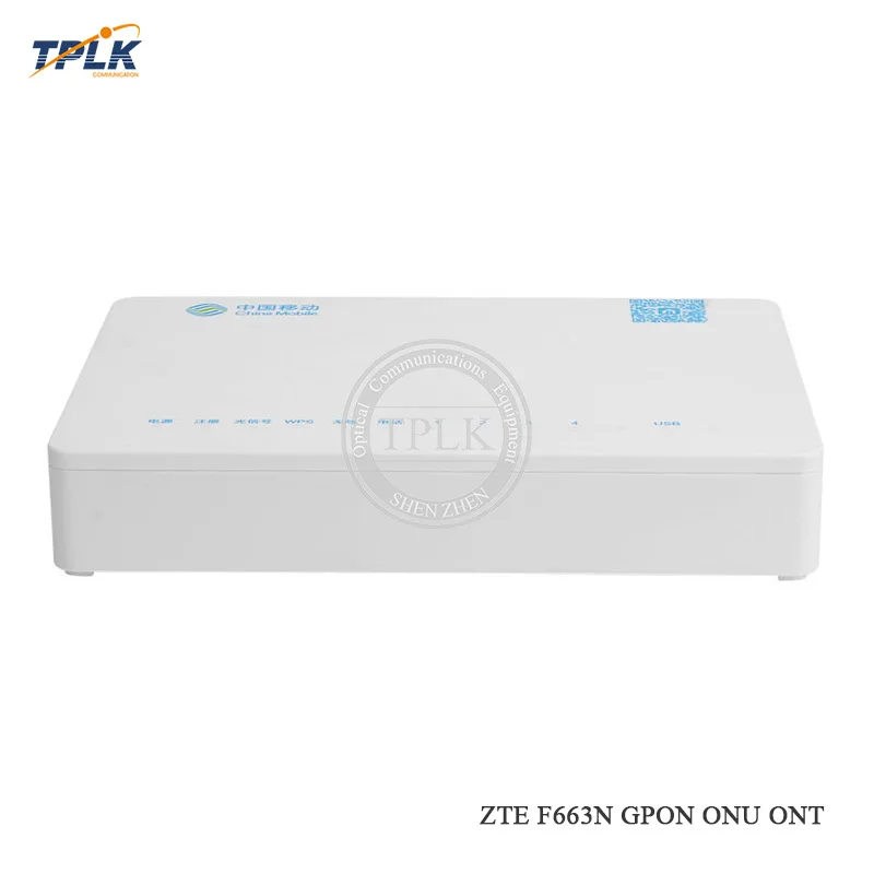 Английская прошивка 100% абсолютно новая ZTE F663N GPON ONU ONT 4GE + 1Tel USB Wifi такая же функция