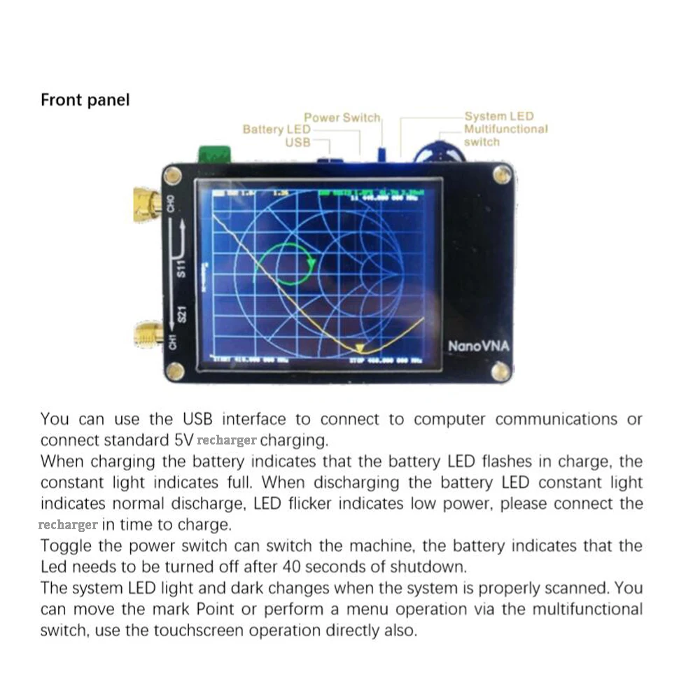 Ручной Векторный анализатор сети антенный 50 кГц-900 МГц цифровой сенсорный экран