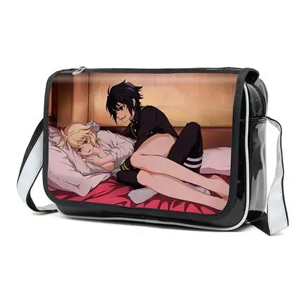 Сумка мессенджер через плечо с аниме серафом из Owari no Seraph Mikaela Hyakuya Krul Tepes холщовая