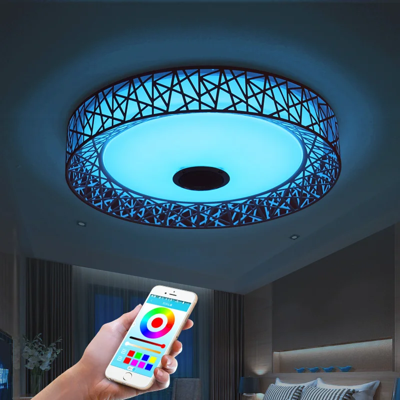 Приложение светодио дный светодиодные потолочные лампы Bluetooth музыка Красочный
