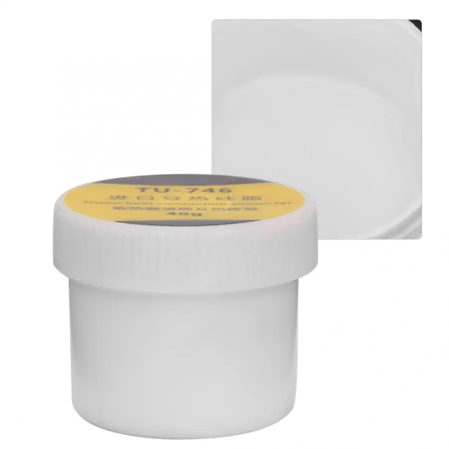 40 г Теплопроводящая паста силиконовая для процессора GPU радиатор белая паяльная