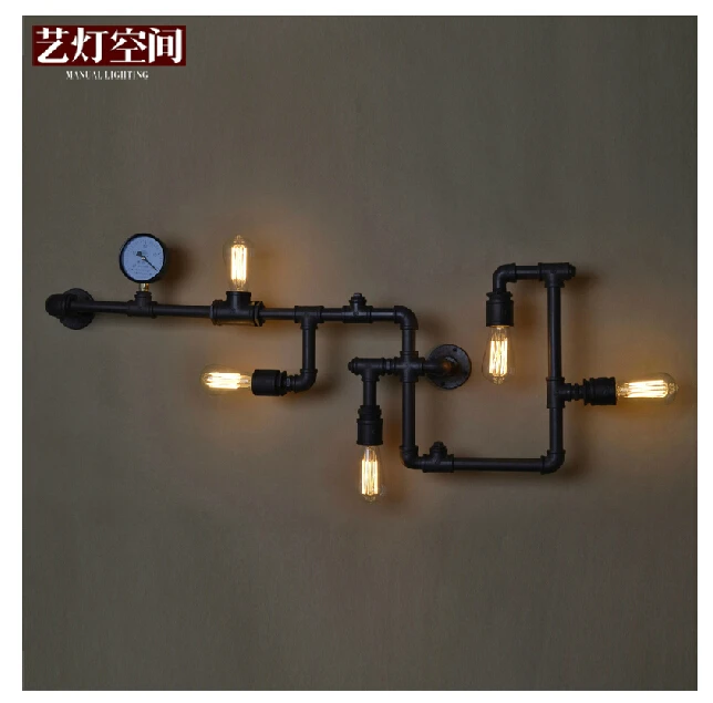 Настенный светильник винтажный для домашнего декора|apliques pared|water pipe wall lamplamp sconces |