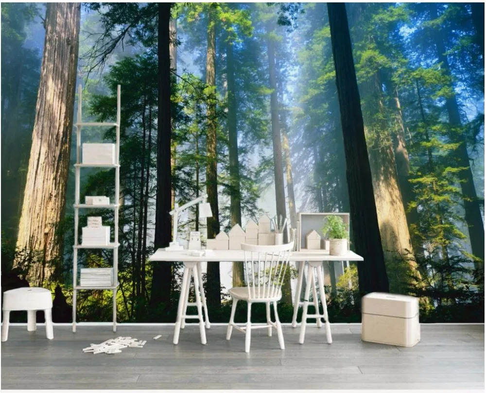 

Пользовательские фото 3d обои для комнаты картина Солнечный лес парк украшения живопись 3d настенные фрески обои для стен 3 d