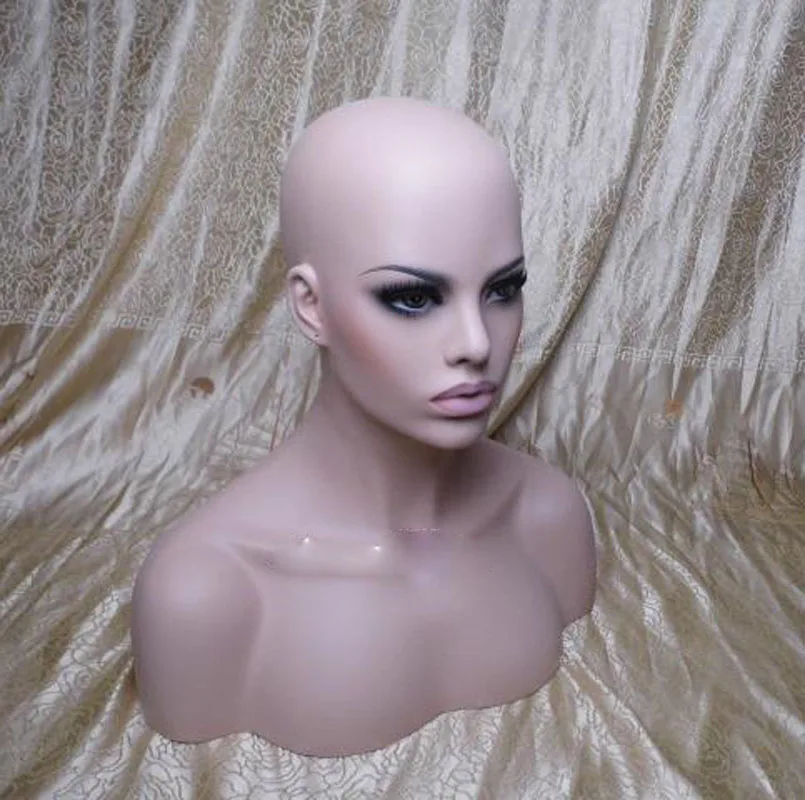 Реалистичный манекен женщина головка витрина из стеклопластика парик ювелирный