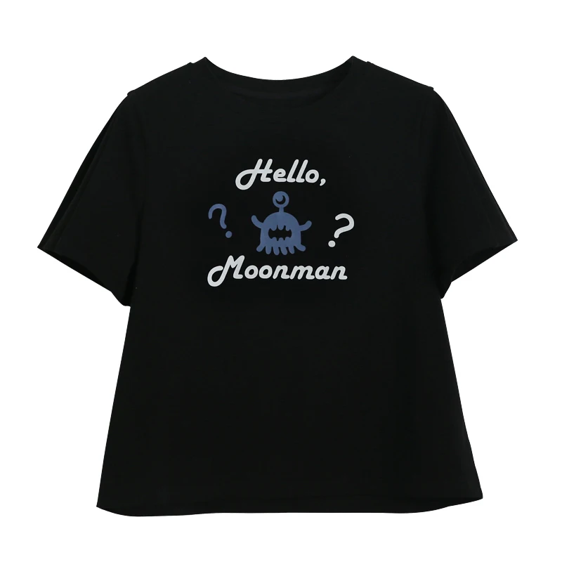Princess sweet lolita T-shirt Original design summer Japanese studentsɻlack cotton short sleeve loose women BYJ096 Женская одежда