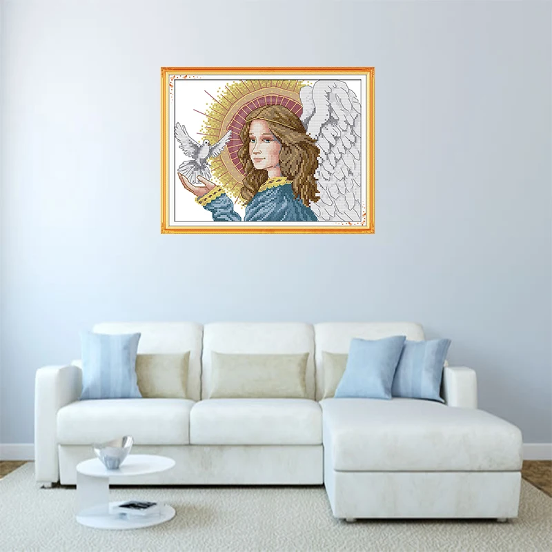 Joy Sunday Angel Peace Dove 11CT 14CT прозрачный Набор для вышивки крестиком Calico ручной работы