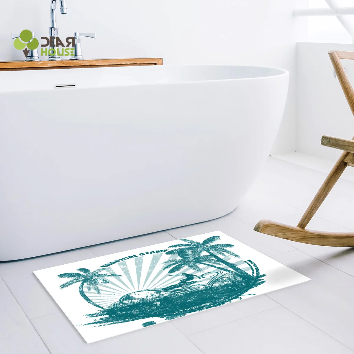 Dearhouse Beach Surf Doormats For Entrance Way Bathroom Accessories Set Dirt Debris Mud Trapper Boot Shoes Scraper Non Slip | Дом и сад
