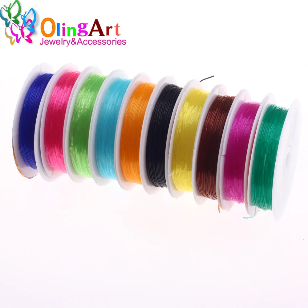 OlingArt 0 8 мм 7 м/рулон шнур многоцветный кристалл эластичная проволока для