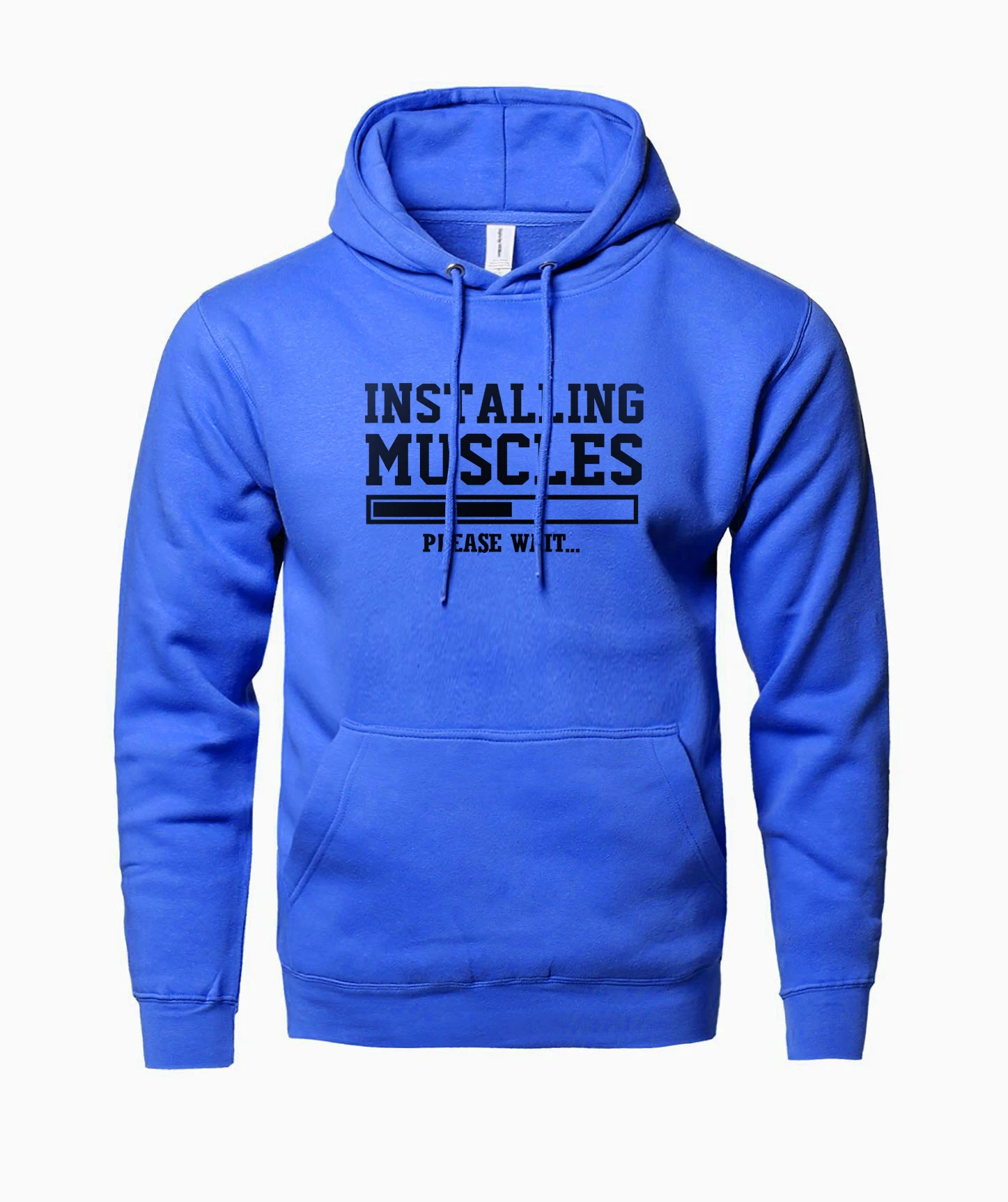 INSTALLING MUSCLES PLEASE WAIT...Print 2019 Spring Winter Fleece Men's Sportswear Hoody For Men Sweatshirt Hoodie Kpop clothing | Мужская