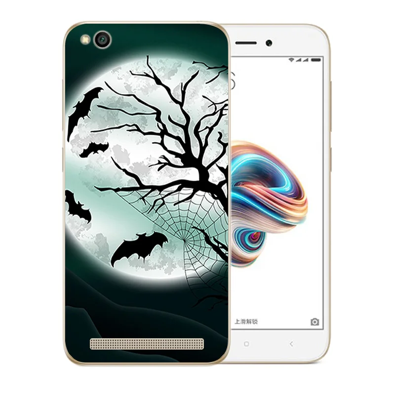 5 0 дюйма для Xiaomi Redmi 5A чехол телефона космическая Луна задняя крышка прозрачный