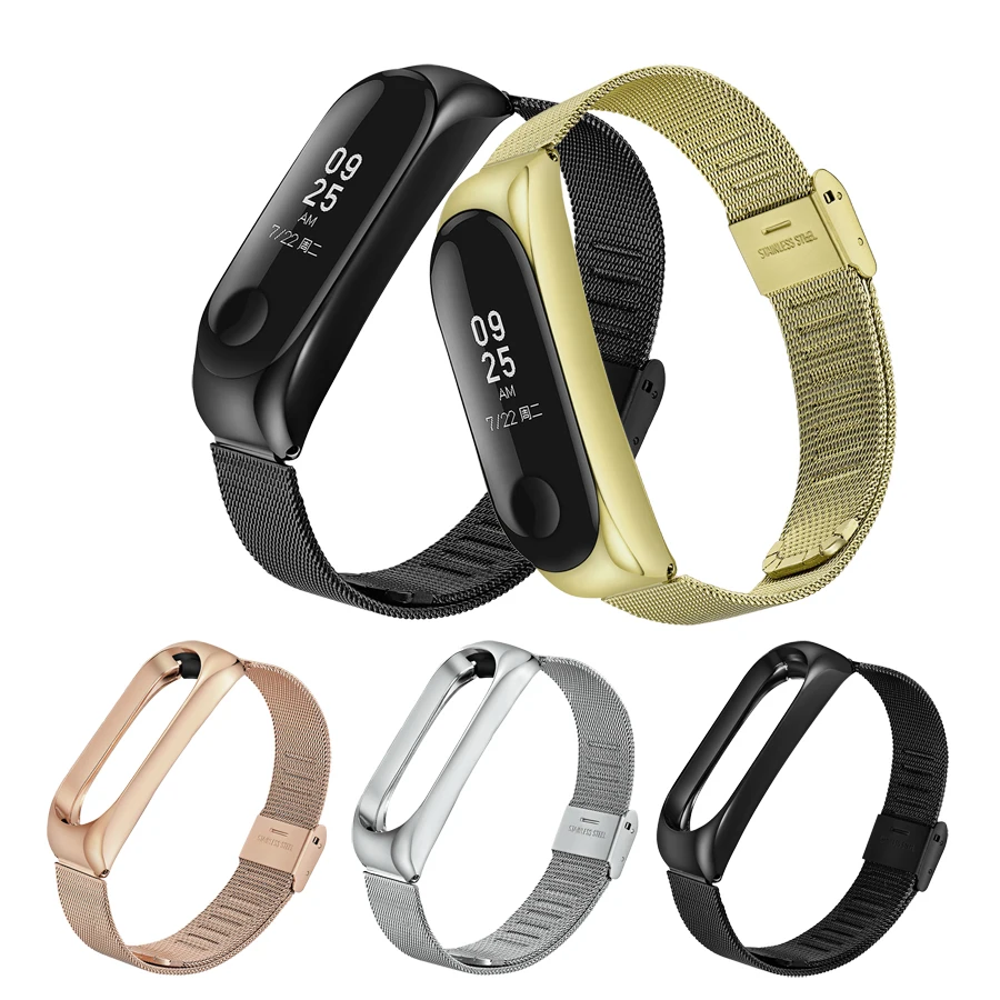 Ремешок для смарт-часов Xiaomi Band 3 металлический браслет из нержавеющей стали без