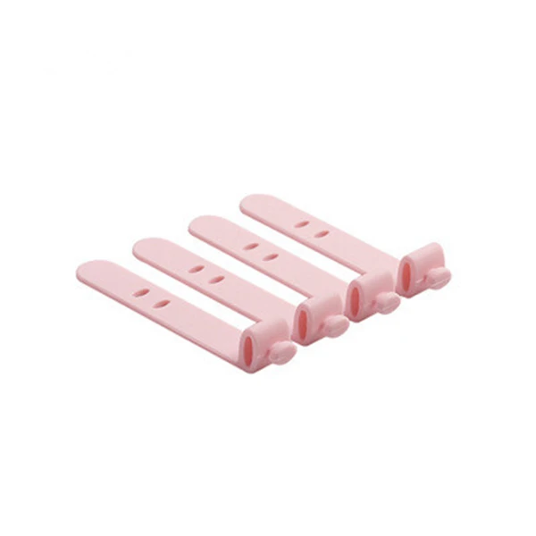 pink PURDORED 4 шт./компл. кабель для наушников линейный Органайзер с помощью проволоки шнур для хранения держатель жильный кабель линии аксессуары для путешествий - Цвет: pink