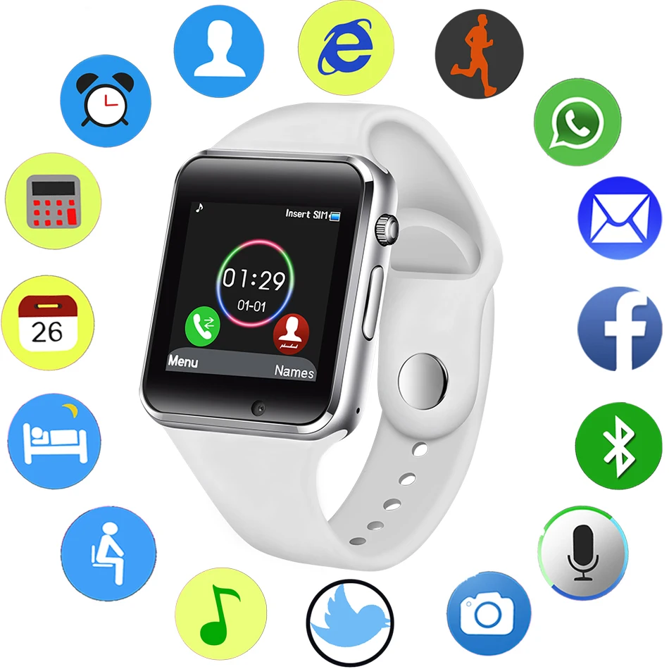 LIGE Смарт часы для женщин SIM TF Push Сообщение камера Bluetooth подключение телефона Android