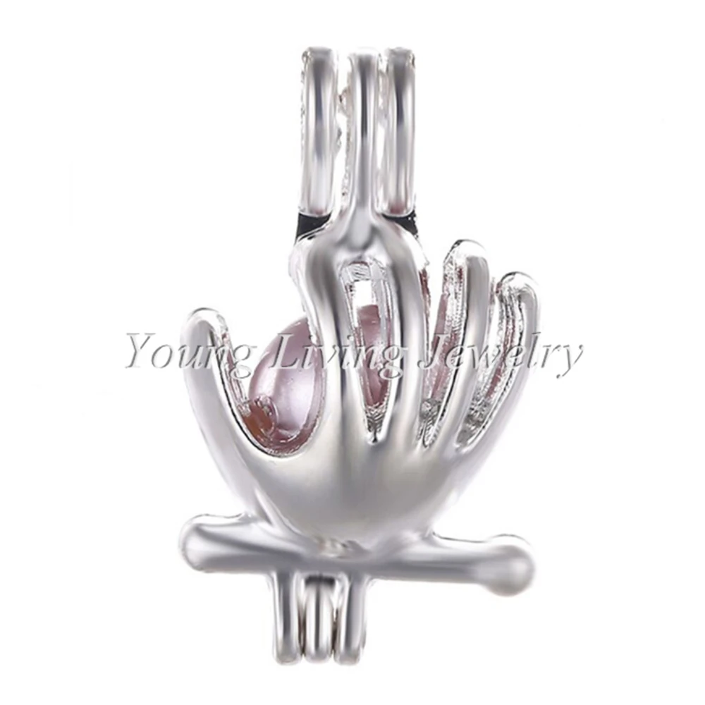 5 шт Яркие Серебряные Звезды Лента Роза Жемчужная клетка медальон кулон для Арома