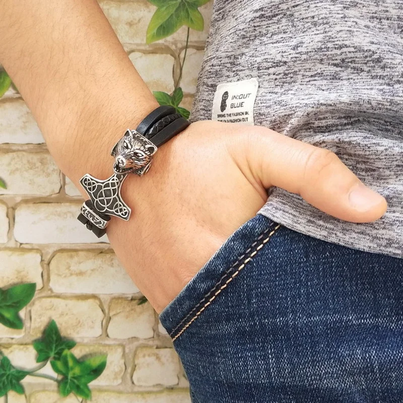 Мужские аксессуары браслет из нержавеющей стали модный плетеный натуральной