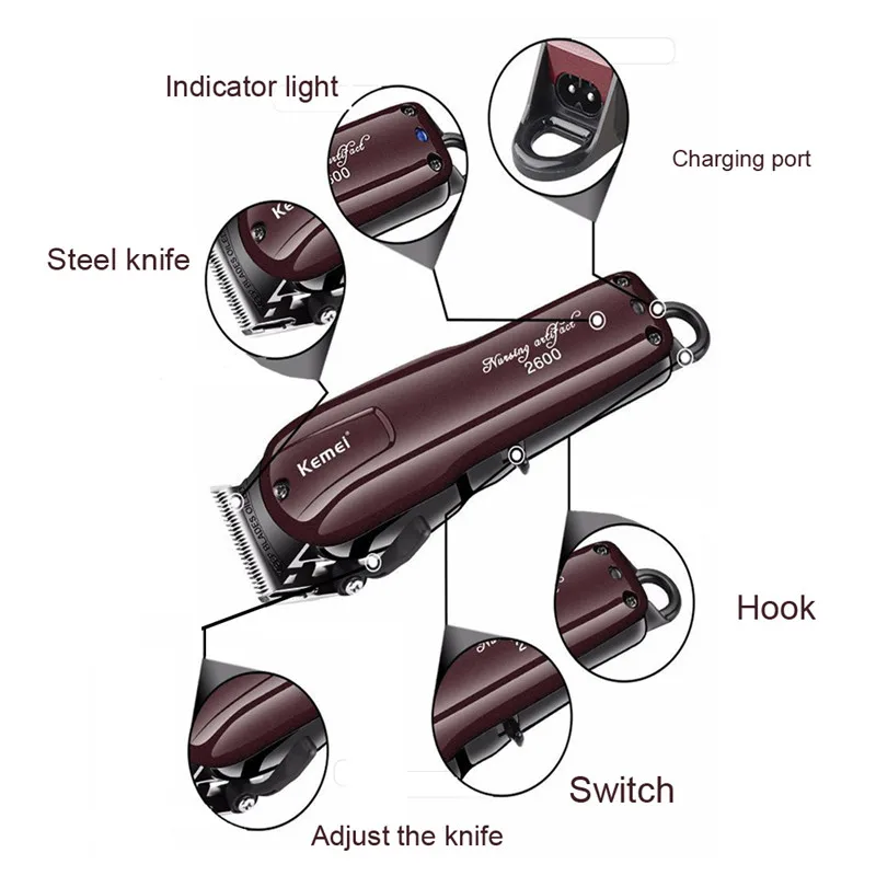 Kemei Professional Hair Trimmer Powerful Clipper Electric Shaver Machine Beard Razor | Бытовая техника