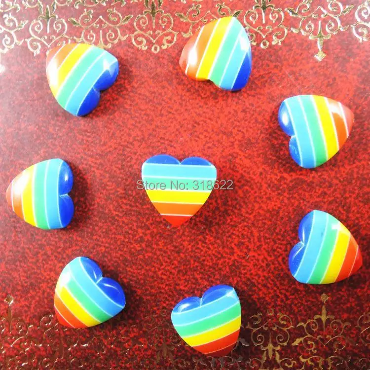 Оптовая продажа 6 цветов смешанные 10 мм акриловые полуплоские бусины с