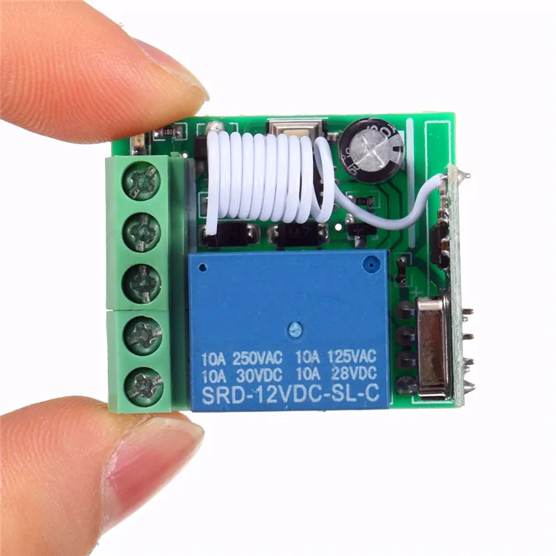 

100M DC 12V 10A 1Ch Wireless Relay RF Remote Control Switch Heterodyne Receiver 315MHZ Best Promotion