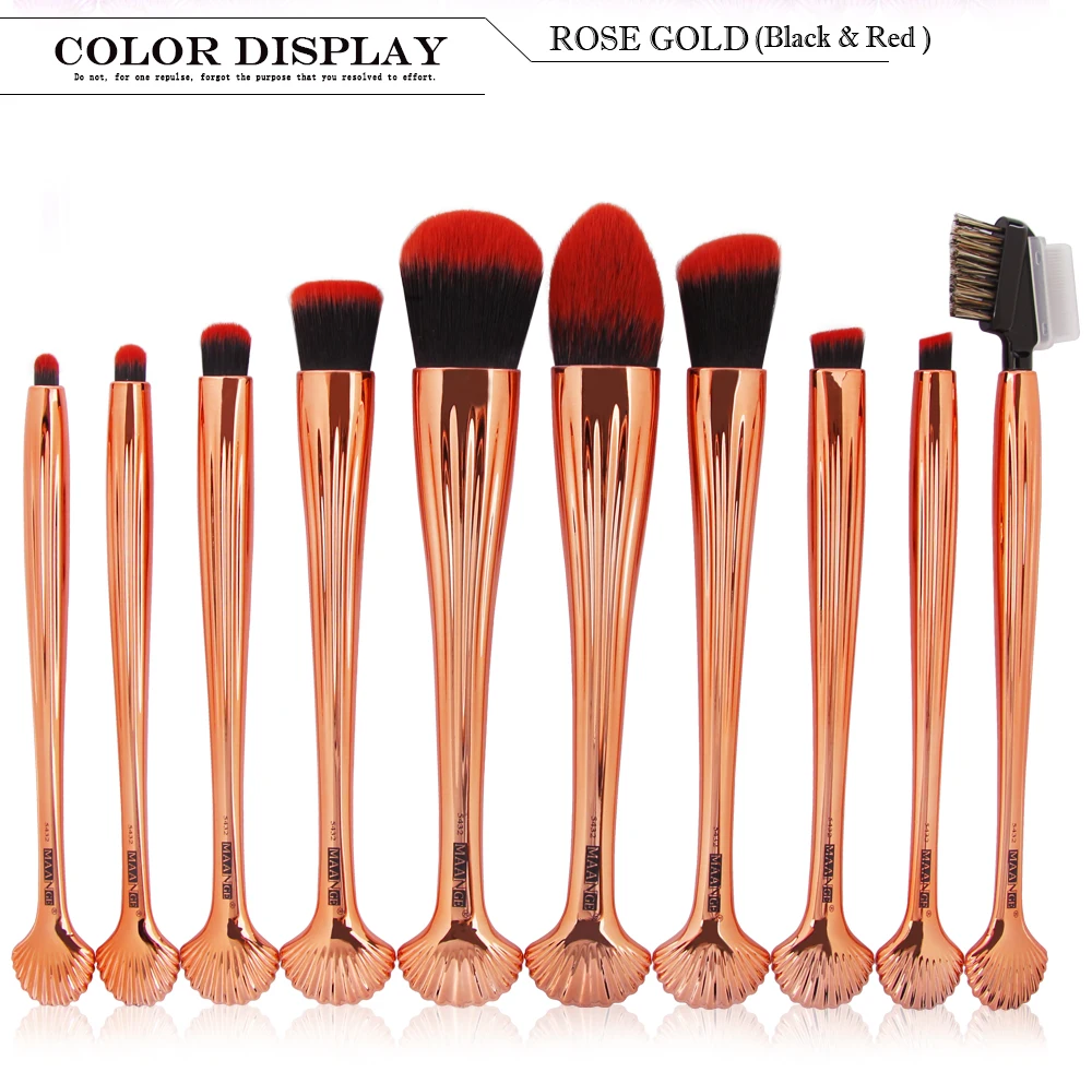 YAHLIGS Green/Sliver/Golden/Colorful Handle Synthetic Makeup Brush Kit 10pcs Set Wholesale YA06 | Красота и здоровье