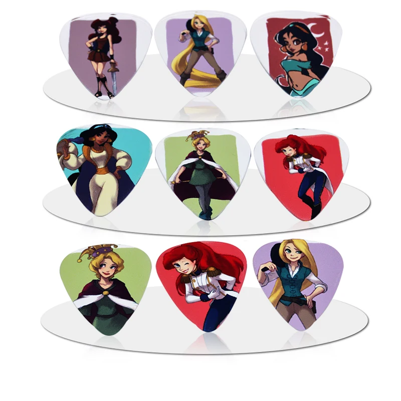 SOACH 10pcs Newest The cartoon princess Guitar Picks Thickness 0.46mm guitar pick ukelele Accessories | Спорт и развлечения