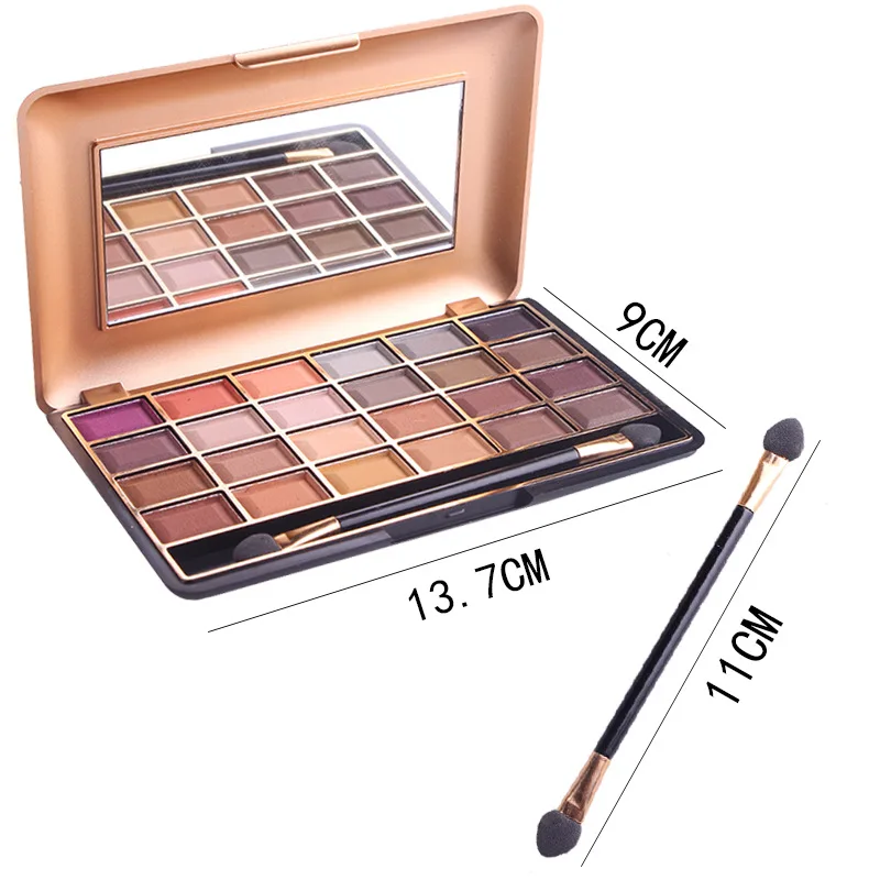 Miss rose макияж Профессиональные Тени для век pallette 24 цвета Золотые Металлические