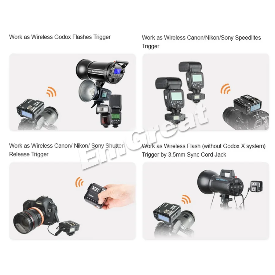 Godox X2T-C X2T-N X2T-S X2T-F X2T-O ttl 1/8000s HSS беспроводной триггерный передатчик вспышки для sony цифровой зеркальной камеры Canon Nikon Fuji Olympus