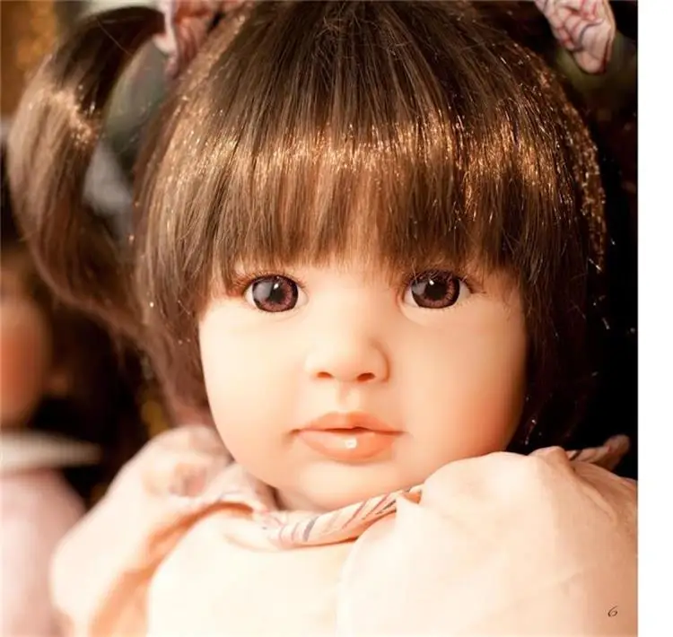 

DollMai Exquisite Reborn toddler princess girl doll 60cm silicone vinyl reborn baby dolls toys kids playmate bebe reborn