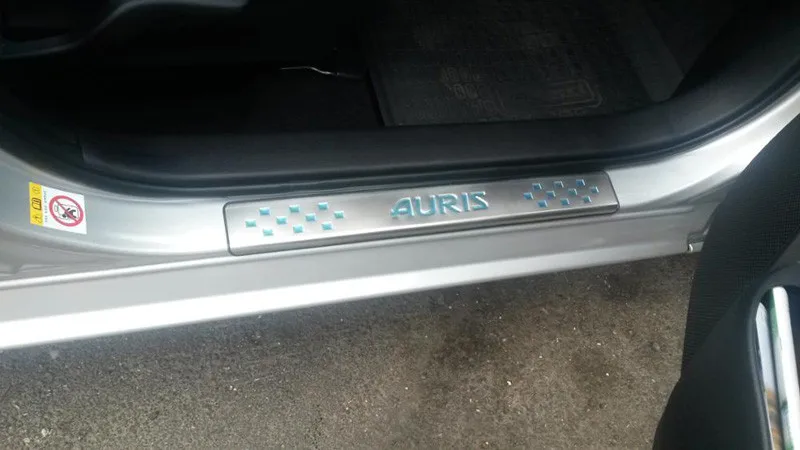 Накладки на пороги из нержавеющей стали для Toyota AURIS, автомобильные аксессуары 4 шт