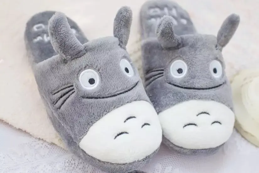 Totoro/женские/мужские домашние тапочки на плоской подошве с милым мультяшным котом