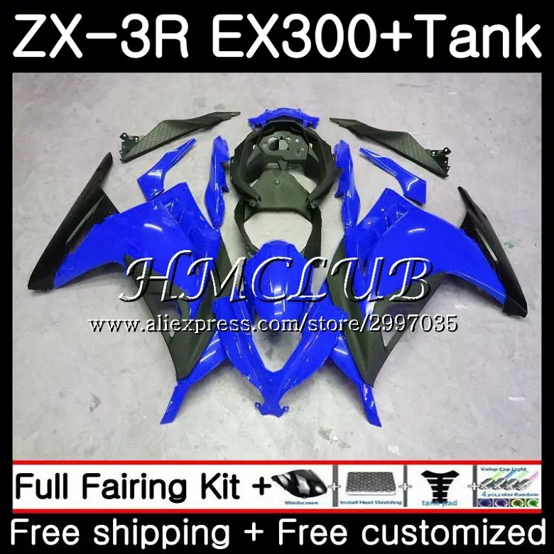 

Инъекции для KAWASAKI NINJA EX 300 ZX 3R 300R 2013 2014 2015 47HC.14 ZX3R EX300 ZX-3R ZX300R 13 14 15 OEM глянцевый синий обтекатель