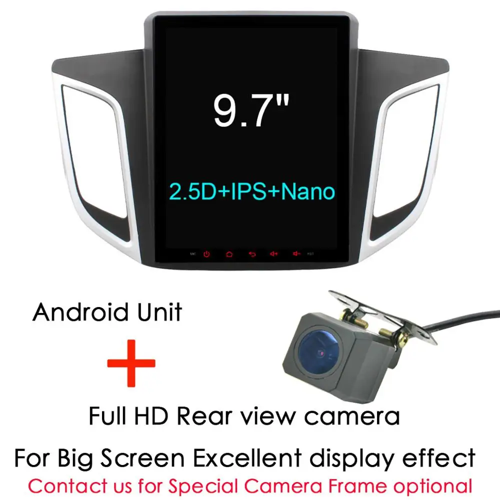 9.7 Unit add Camera C600 Octa 8 Core 2.5D ips 9," Автомобильный dvd-плеер Android 6,0 для hyundai IX25 2 Гб ram+ 32 ГБ rom gps Радио Автомобильная игра DAB - Цвет: 9.7 Unit add Camera