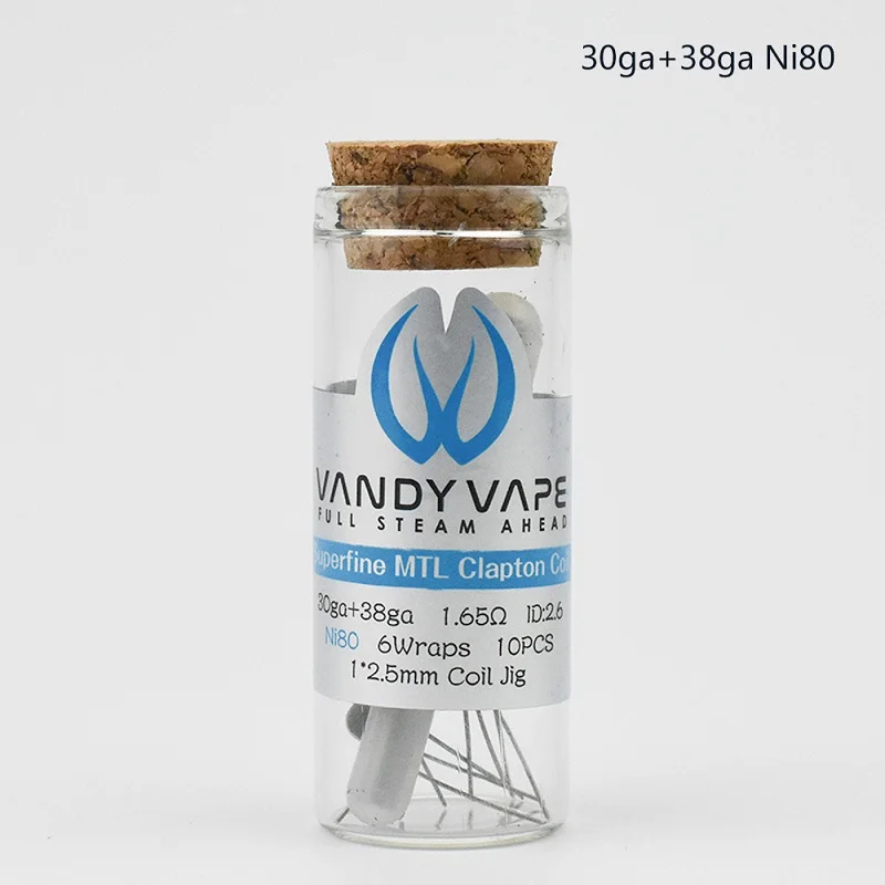 30ga 38ga Ni80 10 шт./20 шт. Vandy vape Сверхтонкий MTL плавленый Clapton Предварительно Построенная катушка KA1 SS316 Ni80 для большинства Vaper RDA RTA Танк Atoziter - Цвет: 30ga 38ga Ni80