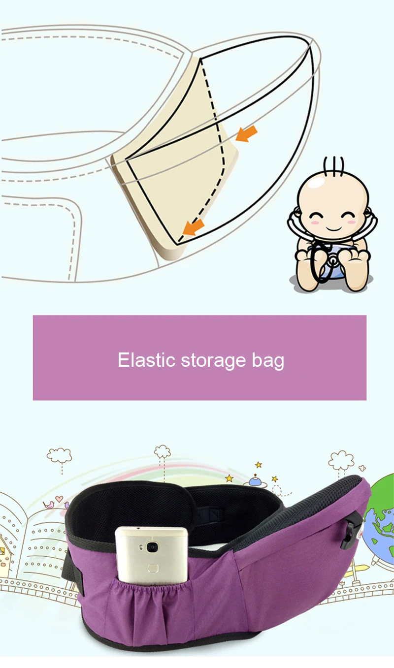 Chivry Baby Carrier кенгуру слинг для малыша обертывание портативный младенческий Хипсит уход за ребенком Хипсит(пояс для ношения ребенка) регулируемое сидение бедра 0-36 месяцев