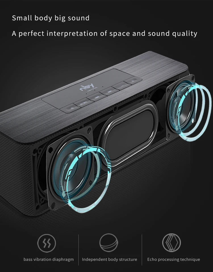 NBY 5540 Bluetooth динамик портативный беспроводной динамик высокой четкости двойной динамик s с микрофоном TF карта громкий динамик s MP3 плеер