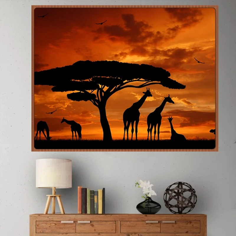 Алмазная живопись 5d &quotсделай сам&quot животное жираф вышивка крестиком картина